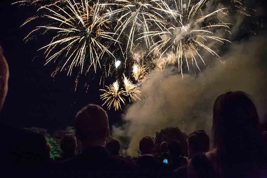Fireworks at Cambridge May Ball